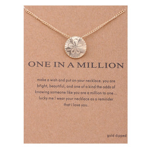 New Trendy Alloy Cute Elegant Sun Love Star Leaves Clover Unicorn Luck Pendant Necklaces for Women Fashion Accessories Jewelry