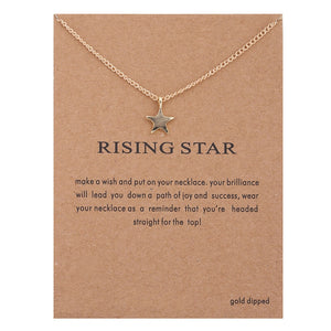 New Trendy Alloy Cute Elegant Sun Love Star Leaves Clover Unicorn Luck Pendant Necklaces for Women Fashion Accessories Jewelry