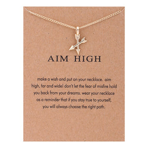 New Trendy Alloy Cute Elegant Sun Love Star Leaves Clover Unicorn Luck Pendant Necklaces for Women Fashion Accessories Jewelry