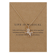 Carica l&#39;immagine nel visualizzatore di Gallery, New Trendy Alloy Cute Elegant Sun Love Star Leaves Clover Unicorn Luck Pendant Necklaces for Women Fashion Accessories Jewelry