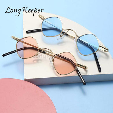 Trendy Children Sunglasses Boys Girls Metal Frame Vintage Square Punk Eyeglasses Kids Gold Red Mirror Eyewear Anti Glare