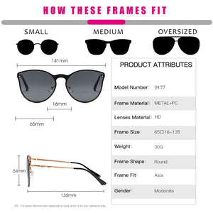 Trendy Metal Oversized Cat Eye Sunglasses Women 2023 Brand Designer Blue Gradient Lens Shades Eyewear Men Cateye Sun Glasses