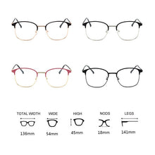 Load image into Gallery viewer, Trendy Office Anti Blue Light Square Clear Glasses Women Computer Gaming Goggles Vintage Eyeglasses Full Frame Eyewear Gifts