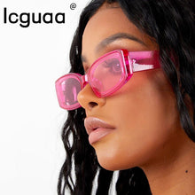 Load image into Gallery viewer, Trendy Square Sunglasses Women Men 2023 UV400 Brand Designer Gradient Transparent Sun Glasses PLentes de sol hombre