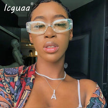 Load image into Gallery viewer, Trendy Square Sunglasses Women Men 2023 UV400 Brand Designer Gradient Transparent Sun Glasses PLentes de sol hombre