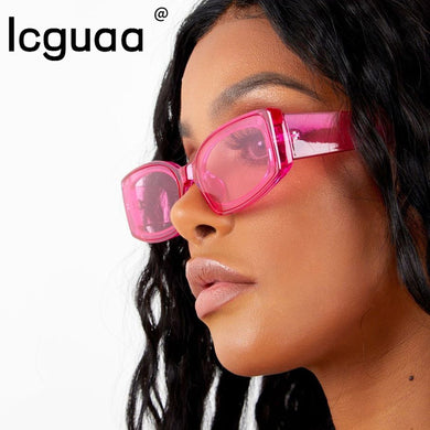 Trendy Square Sunglasses Women Men 2023 UV400 Brand Designer Gradient Transparent Sun Glasses PLentes de sol hombre