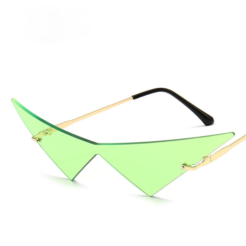 Triangle Personality Sunglasses Men's and Women's Show Sunglasses Street Shooting Hip Hop Sunglasses