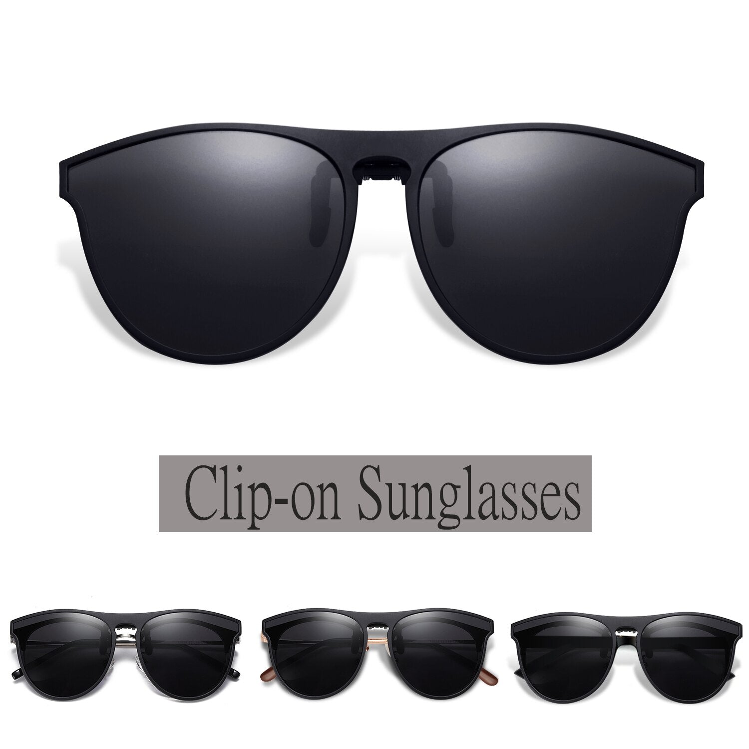 UV Protection Polarized Clip on Sunglasses Unisex Anti Glare Anti
