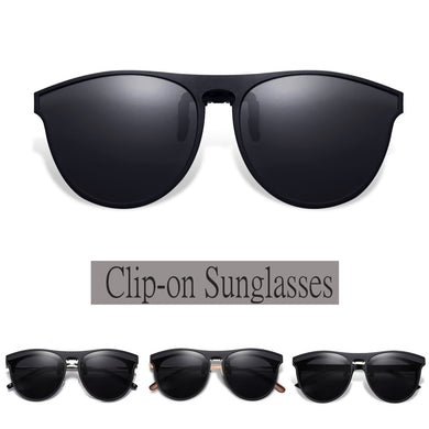Occhiali da sole con clip polarizzati con protezione UV Occhiali da guida antiriflesso antiriflesso unisex con vetro da vista ribaltabile 