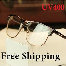 Load image into Gallery viewer, UV400 Boss Reading Glasses Brand Women Men British Jazz Retro Writing Spectacles Half Frame Adornment Glasses