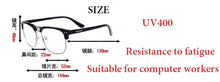 Load image into Gallery viewer, UV400 Boss Reading Glasses Brand Women Men British Jazz Retro Writing Spectacles Half Frame Adornment Glasses