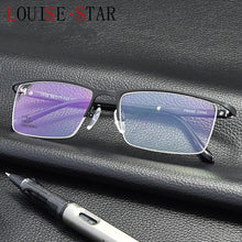 Load image into Gallery viewer, Ultra-Light Half-Frame Business Glasses Frame Men&#39;s High-End Casual TR Myopia Flat Mirror Prescription Game Glasses Design
