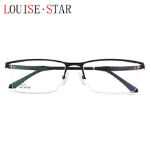 Load image into Gallery viewer, Ultra-Light Half-Frame Business Glasses Frame Men&#39;s High-End Casual TR Myopia Flat Mirror Prescription Game Glasses Design