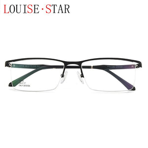 Ultra-Light Half-Frame Business Glasses Frame Men's High-End Casual TR Myopia Flat Mirror Prescription Game Glasses Design