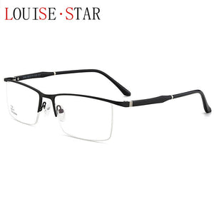 Ultra-Light Half-Frame Business Glasses Frame Men's High-End Casual TR Myopia Flat Mirror Prescription Game Glasses Design