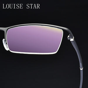 Ultra-Light Half-Frame Business Glasses Frame Men's High-End Casual TR Myopia Flat Mirror Prescription Game Glasses Design