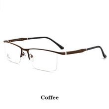 Load image into Gallery viewer, Ultra-Light Half-Frame Business Glasses Frame Men&#39;s High-End Casual TR Myopia Flat Mirror Prescription Game Glasses Design