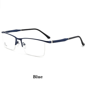 Ultra-Light Half-Frame Business Glasses Frame Men's High-End Casual TR Myopia Flat Mirror Prescription Game Glasses Design