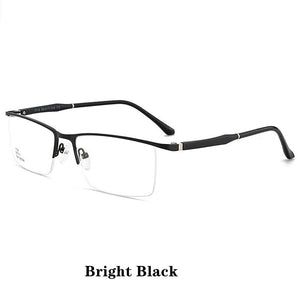 Ultra-Light Half-Frame Business Glasses Frame Men's High-End Casual TR Myopia Flat Mirror Prescription Game Glasses Design