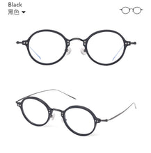 Load image into Gallery viewer, Ultralight Titanium Round Eyewear Transparent Acetate Prescription Eyeglasses Women Vintage Myopia Optical Glasses Frame Men