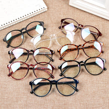 Load image into Gallery viewer, Unisex Retro Round Glasses Transparent Lens Plastic Spectacles Ultra Light Optical Eyeglass Vision Care Eyewear