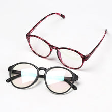 Load image into Gallery viewer, Unisex Retro Round Glasses Transparent Lens Plastic Spectacles Ultra Light Optical Eyeglass Vision Care Eyewear
