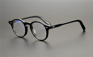 Vintage Acetate Eyeglass Frame 9553 Hand Made In Japan Women Men Classical Round Style High Completed Quality