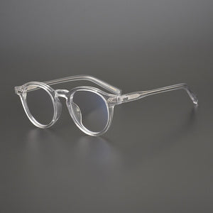 Vintage Acetate Eyeglass Frame 9553 Hand Made In Japan Women Men Classical Round Style High Completed Quality