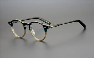 Vintage Acetate Eyeglass Frame 9553 Hand Made In Japan Women Men Classical Round Style High Completed Quality