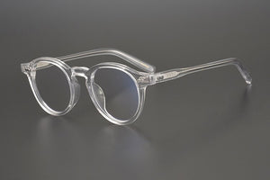 Vintage Acetate Eyeglass Frame 9553 Hand Made In Japan Women Men Classical Round Style High Completed Quality