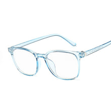 Carica l'immagine nel visualizzatore di Gallery, Vintage Blue Eyeglasses Women Men Retro Eye Glasses Frame for Female Transparent Fake Glasses Female Clear Frame