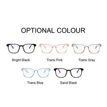 Carica l'immagine nel visualizzatore di Gallery, Vintage Blue Eyeglasses Women Men Retro Eye Glasses Frame for Female Transparent Fake Glasses Female Clear Frame