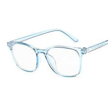 Carica l'immagine nel visualizzatore di Gallery, Vintage Blue Eyeglasses Women Men Retro Eye Glasses Frame for Female Transparent Fake Glasses Female Clear Frame