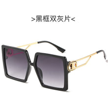 Load image into Gallery viewer, Vintage   Square Sunglasses Women  Brand Big Frame Women Sun Glasses Black  Gradient Female Glasses