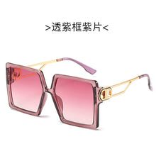 Load image into Gallery viewer, Vintage   Square Sunglasses Women  Brand Big Frame Women Sun Glasses Black  Gradient Female Glasses