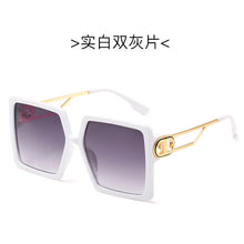 Load image into Gallery viewer, Vintage   Square Sunglasses Women  Brand Big Frame Women Sun Glasses Black  Gradient Female Glasses