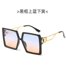 Load image into Gallery viewer, Vintage   Square Sunglasses Women  Brand Big Frame Women Sun Glasses Black  Gradient Female Glasses