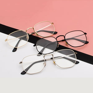 New Vintage Gold Sunglasses Men Square Metal Frame Silver Brown Black Small Sun Glasses Female Unisex Summer Style Shades