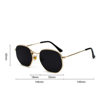 Load image into Gallery viewer, New Vintage Gold Sunglasses Men Square Metal Frame Silver Brown Black Small Sun Glasses Female Unisex Summer Style Shades