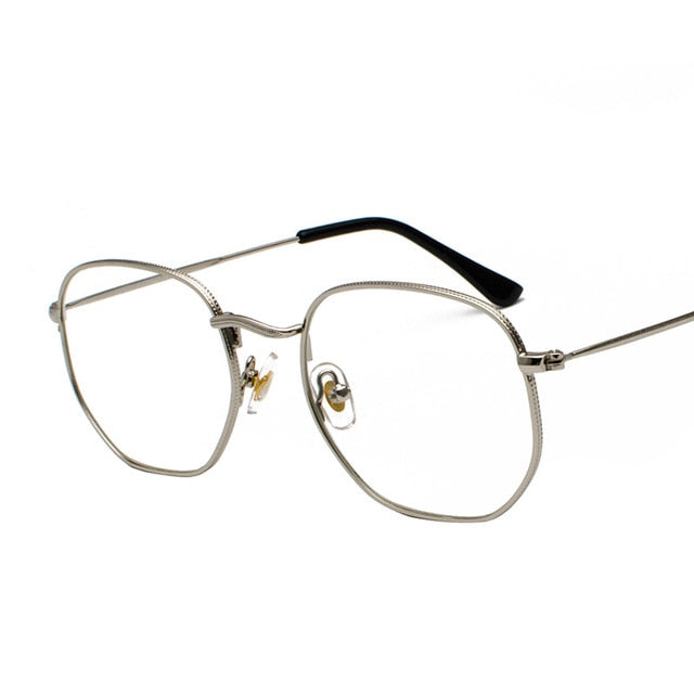 New Vintage Gold Sunglasses Men Square Metal Frame Silver Brown Black Small Sun Glasses Female Unisex Summer Style Shades