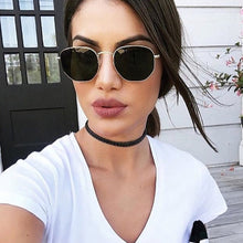 Load image into Gallery viewer, New Vintage Gold Sunglasses Men Square Metal Frame Silver Brown Black Small Sun Glasses Female Unisex Summer Style Shades