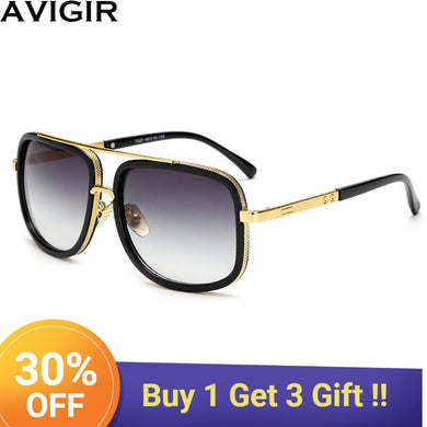 Vintage Gradient Big Frame Sunglasses Men Square Metal Oversize Sun Glasses Women Retro Glasses Gafas Oculos De Sol 2023