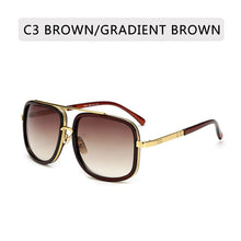 Load image into Gallery viewer, Vintage Gradient Big Frame Sunglasses Men Square Metal Oversize Sun Glasses Women Retro Glasses Gafas Oculos De Sol 2023