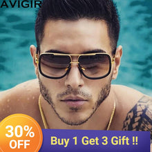 Load image into Gallery viewer, Vintage Gradient Big Frame Sunglasses Men Square Metal Oversize Sun Glasses Women Retro Glasses Gafas Oculos De Sol 2023
