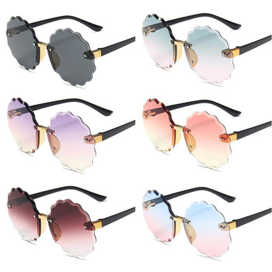 Vintage Kids Sunglasses Child Brand Round Children Glasses Baby Sport Cute Flower Eyewear Driver Goggles
