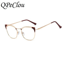 Load image into Gallery viewer, Vintage Metal Cat Eye Anti-blue Eyeglasses Women  Optical Transparent Glasses Frame Female Spectacles Oculos Feminino