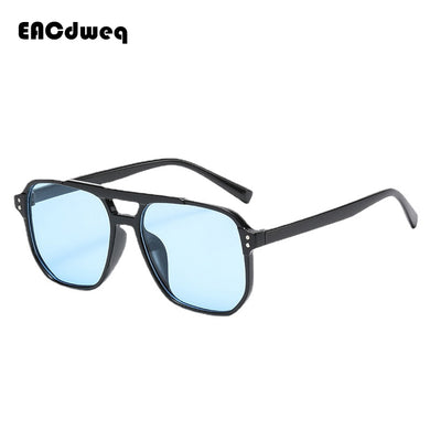 Vintage Pilot Sunglasses Women Brand Designer Eyewear Retro Sun Glasses Female Blue Double Bridges Oculos De Sol