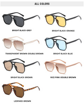 Load image into Gallery viewer, Vintage Pilot Sunglasses Women Brand Designer Eyewear Retro Sun Glasses Female Blue Double Bridges Oculos De Sol