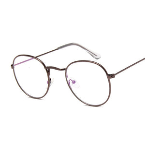 Vintage Round Glasses Frame Women Metal Small Circle Shape Eyewear Clear Optical Eyeglasses Transparent Lens Spectacle Gafas