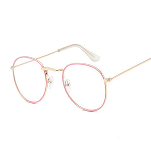 Vintage Round Glasses Frame Women Metal Small Circle Shape Eyewear Clear Optical Eyeglasses Transparent Lens Spectacle Gafas